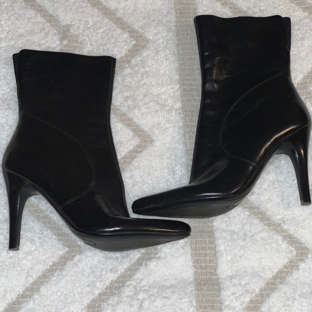 Nine West mid calf leather boots